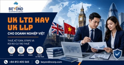UK LTD hay UK LLP cho doanh nghiệp Việt: Thuế, kế toán, Stripe và rủi ro cư trú thuế