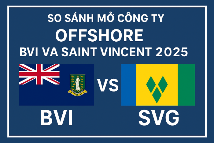 So sánh mở công ty offshore tại British Virgin Islands (BVI) và Saint Vincent and the Grenadines (SVG) năm 2025