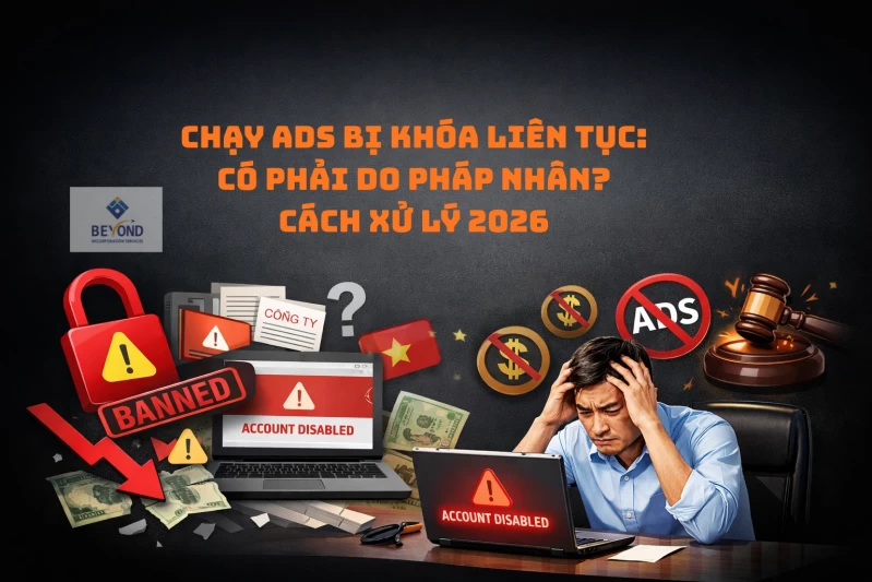 Chạy ads bị khóa liên tục Có phải do pháp nhân Cách xử lý 2026