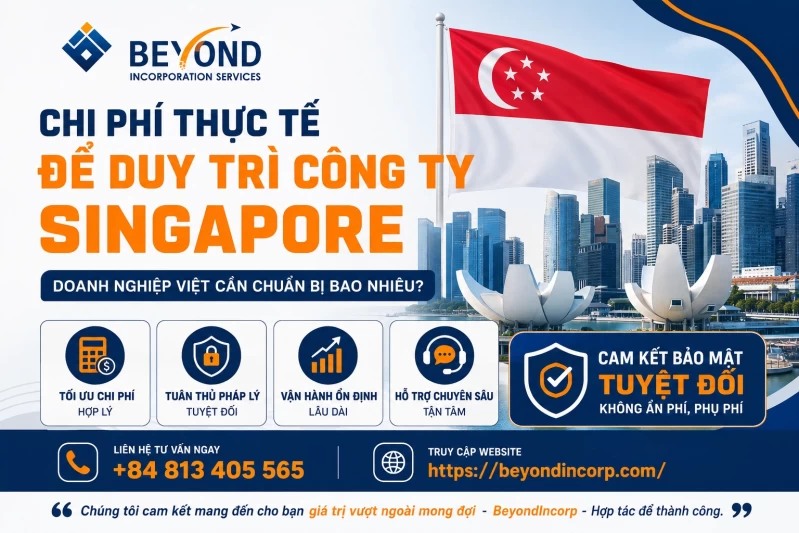 Chi phí thực tế để duy trì công ty Singapore mỗi năm: doanh nghiệp việt cần chuẩn bị bao nhiêu?