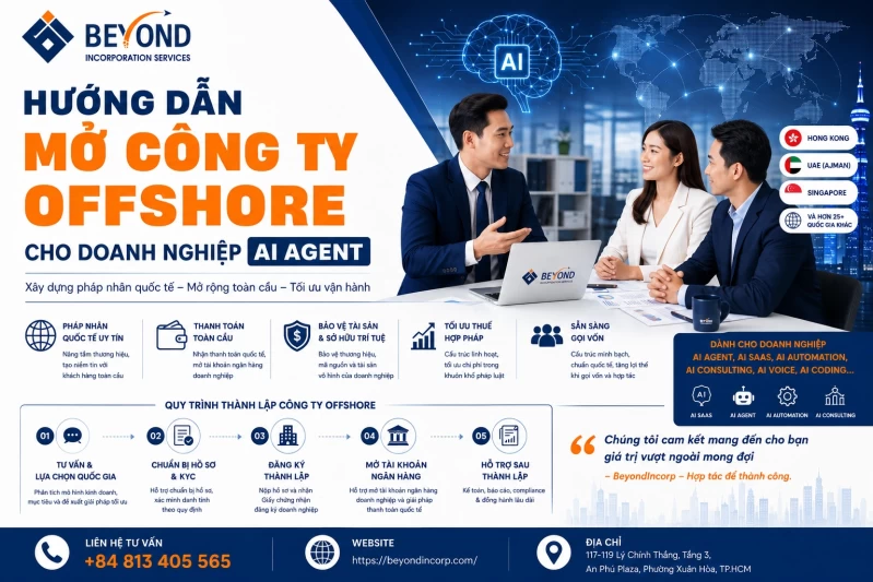 mở công ty Offshore cho doanh nghiệp AI Agent